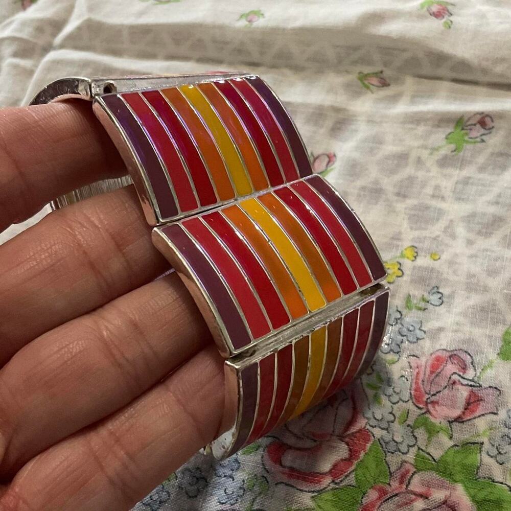 Multi coloured rainbow bracelet rainbowvibes vintage